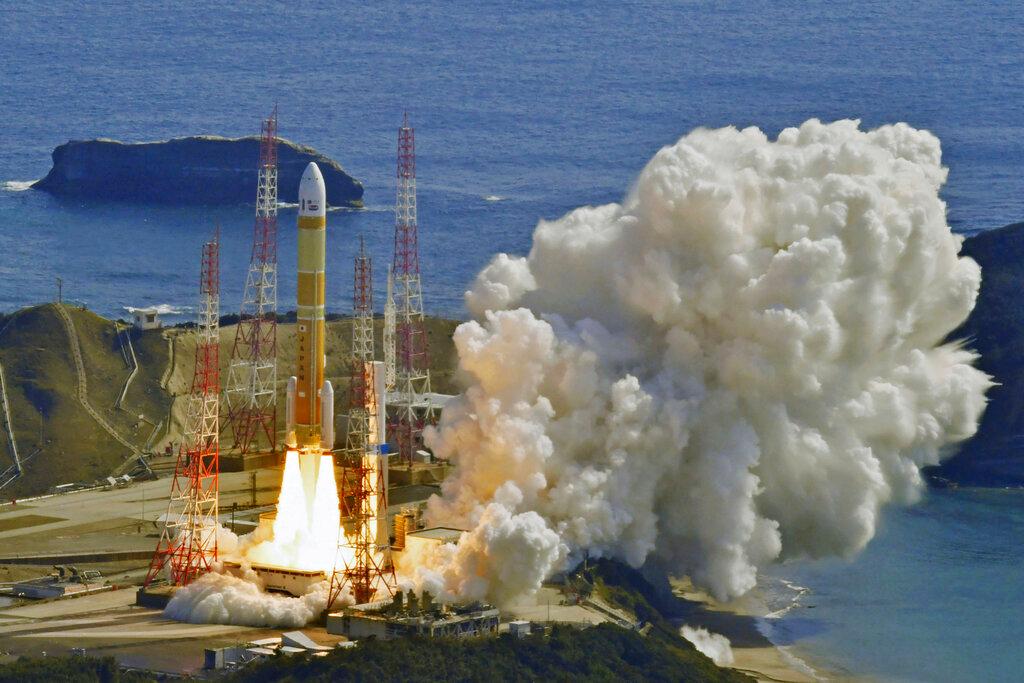 An H3 rocket lifts off from Tanegashima Space Center in Kagoshima, southern Japan 