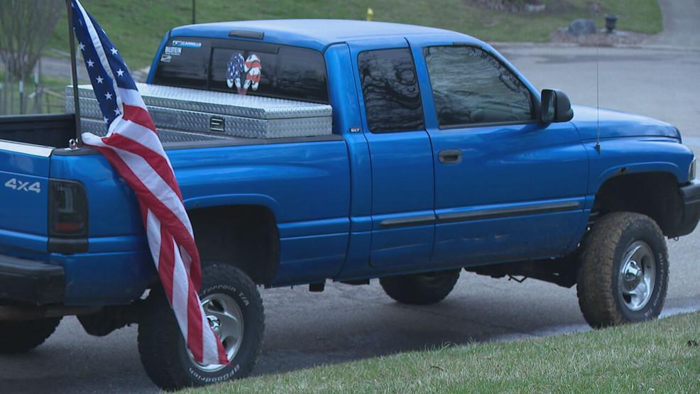 Truck with American Flag